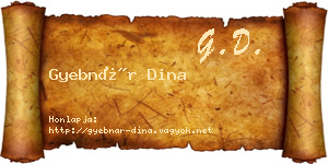 Gyebnár Dina névjegykártya